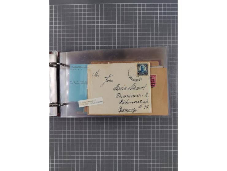 1892/1939, umfangreiche Sammlung “U.S. GERMAN SEA POST” mit ca. 400 Briefen, Karten und Ganzsachen, Schwerpunkt vor 1920 mit 