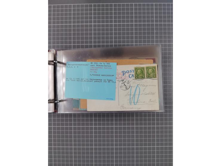 1892/1939, umfangreiche Sammlung “U.S. GERMAN SEA POST” mit ca. 400 Briefen, Karten und Ganzsachen, Schwerpunkt vor 1920 mit 