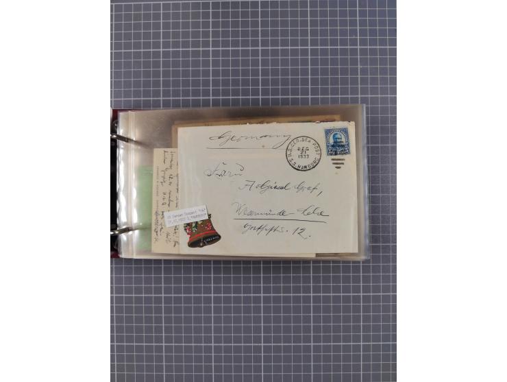 1892/1939, umfangreiche Sammlung “U.S. GERMAN SEA POST” mit ca. 400 Briefen, Karten und Ganzsachen, Schwerpunkt vor 1920 mit 