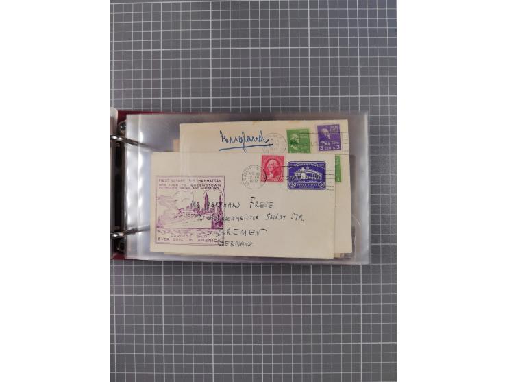 1892/1939, umfangreiche Sammlung “U.S. GERMAN SEA POST” mit ca. 400 Briefen, Karten und Ganzsachen, Schwerpunkt vor 1920 mit 