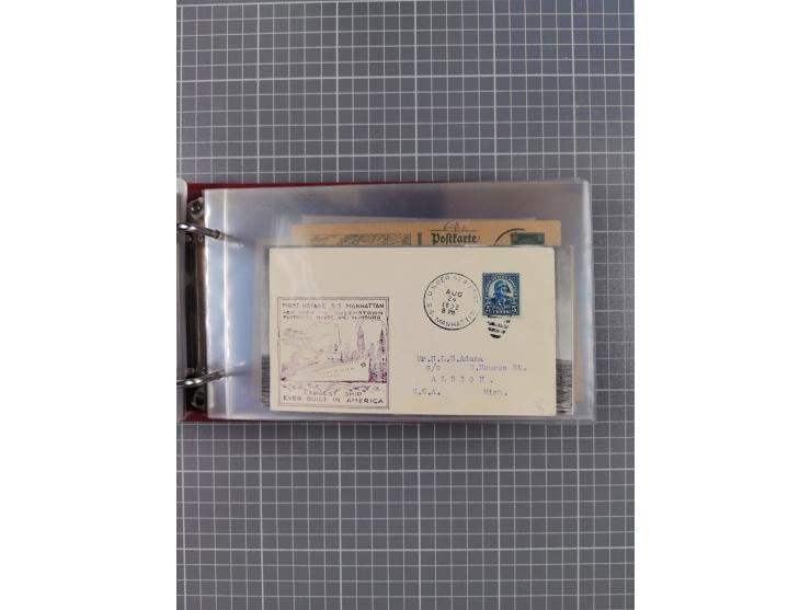 1892/1939, umfangreiche Sammlung “U.S. GERMAN SEA POST” mit ca. 400 Briefen, Karten und Ganzsachen, Schwerpunkt vor 1920 mit 