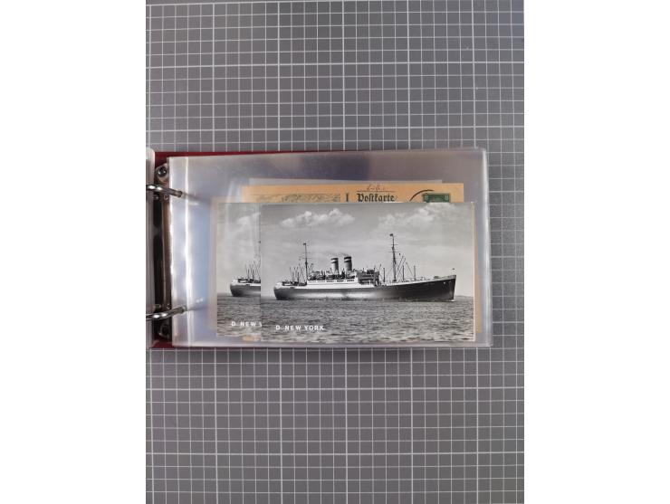 1892/1939, umfangreiche Sammlung “U.S. GERMAN SEA POST” mit ca. 400 Briefen, Karten und Ganzsachen, Schwerpunkt vor 1920 mit 