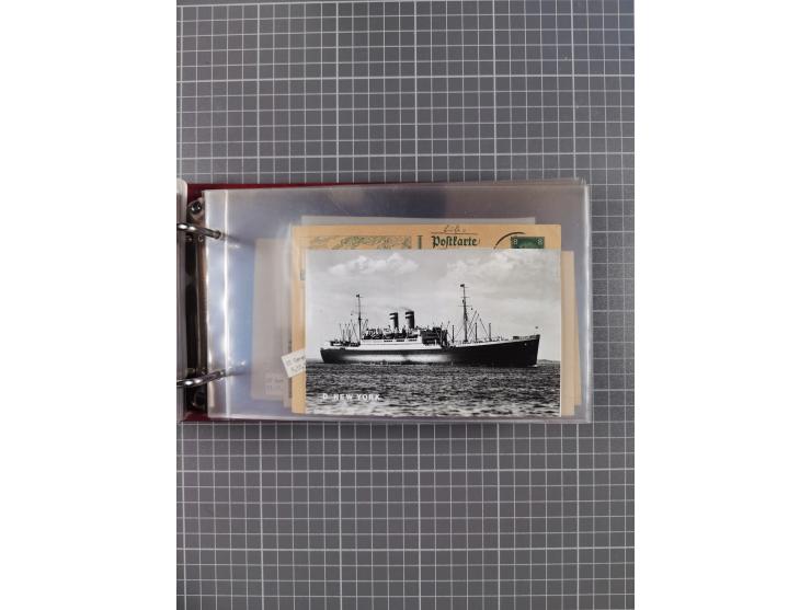 1892/1939, umfangreiche Sammlung “U.S. GERMAN SEA POST” mit ca. 400 Briefen, Karten und Ganzsachen, Schwerpunkt vor 1920 mit 