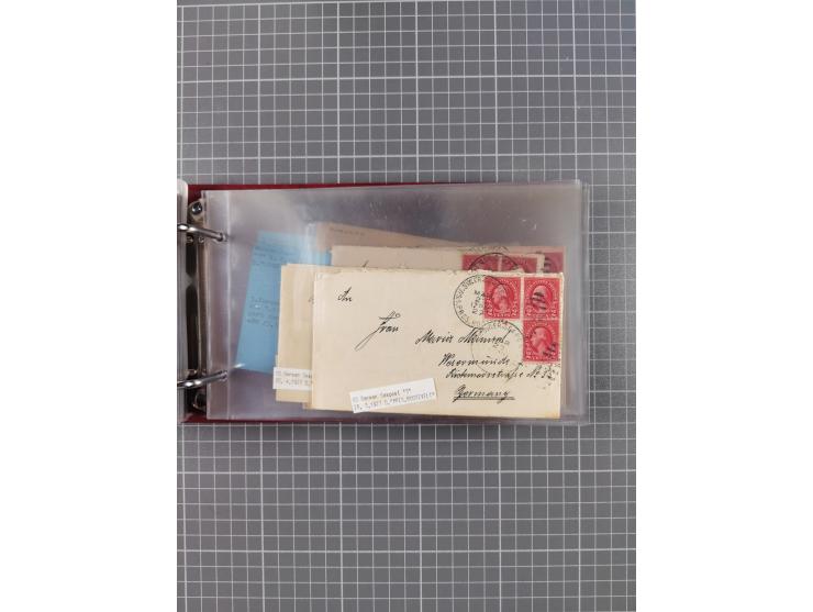 1892/1939, umfangreiche Sammlung “U.S. GERMAN SEA POST” mit ca. 400 Briefen, Karten und Ganzsachen, Schwerpunkt vor 1920 mit 