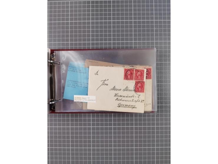 1892/1939, umfangreiche Sammlung “U.S. GERMAN SEA POST” mit ca. 400 Briefen, Karten und Ganzsachen, Schwerpunkt vor 1920 mit 