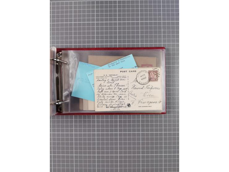 1892/1939, umfangreiche Sammlung “U.S. GERMAN SEA POST” mit ca. 400 Briefen, Karten und Ganzsachen, Schwerpunkt vor 1920 mit 