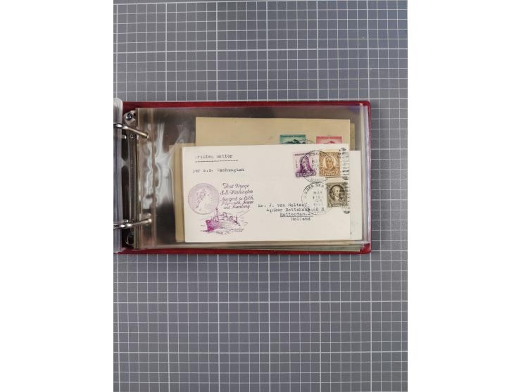 1892/1939, umfangreiche Sammlung “U.S. GERMAN SEA POST” mit ca. 400 Briefen, Karten und Ganzsachen, Schwerpunkt vor 1920 mit 