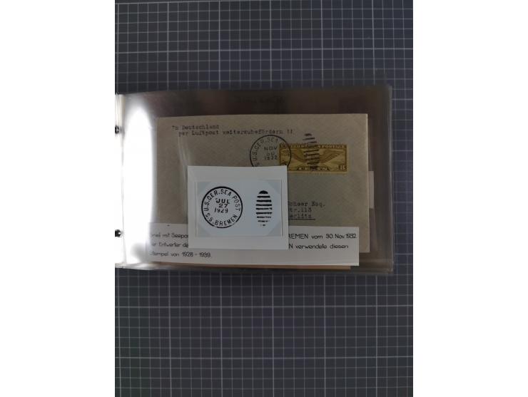 1892/1939, umfangreiche Sammlung “U.S. GERMAN SEA POST” mit ca. 400 Briefen, Karten und Ganzsachen, Schwerpunkt vor 1920 mit 