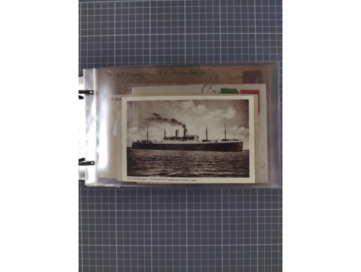 1892/1939, umfangreiche Sammlung “U.S. GERMAN SEA POST” mit ca. 400 Briefen, Karten und Ganzsachen, Schwerpunkt vor 1920 mit 