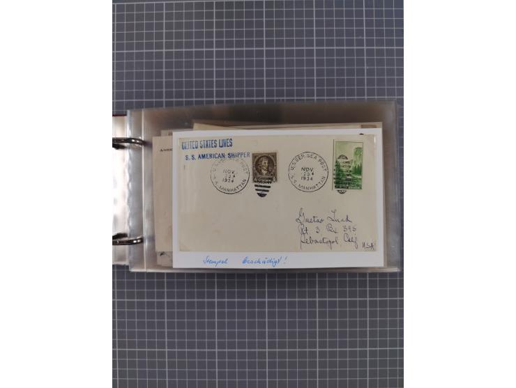 1892/1939, umfangreiche Sammlung “U.S. GERMAN SEA POST” mit ca. 400 Briefen, Karten und Ganzsachen, Schwerpunkt vor 1920 mit 