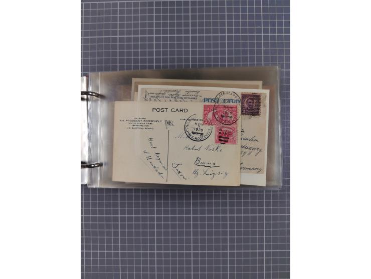 1892/1939, umfangreiche Sammlung “U.S. GERMAN SEA POST” mit ca. 400 Briefen, Karten und Ganzsachen, Schwerpunkt vor 1920 mit 