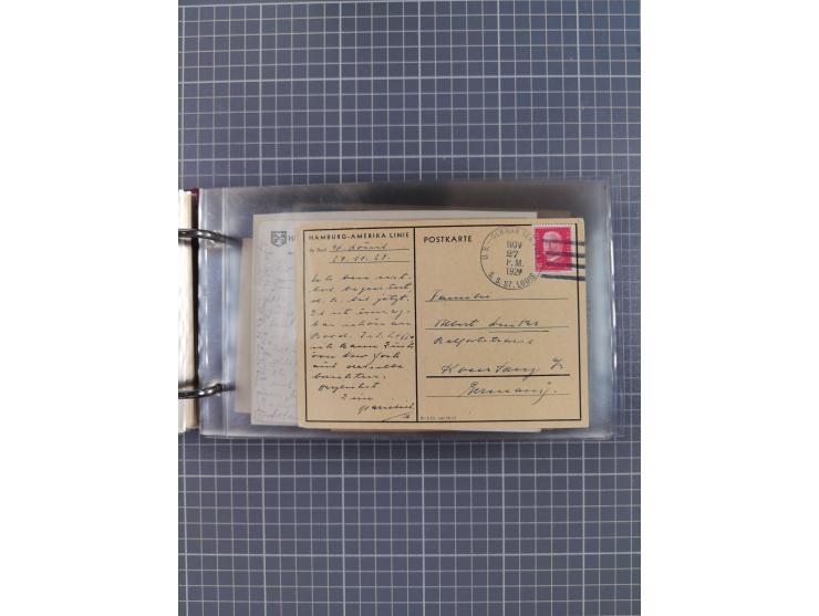 1892/1939, umfangreiche Sammlung “U.S. GERMAN SEA POST” mit ca. 400 Briefen, Karten und Ganzsachen, Schwerpunkt vor 1920 mit 