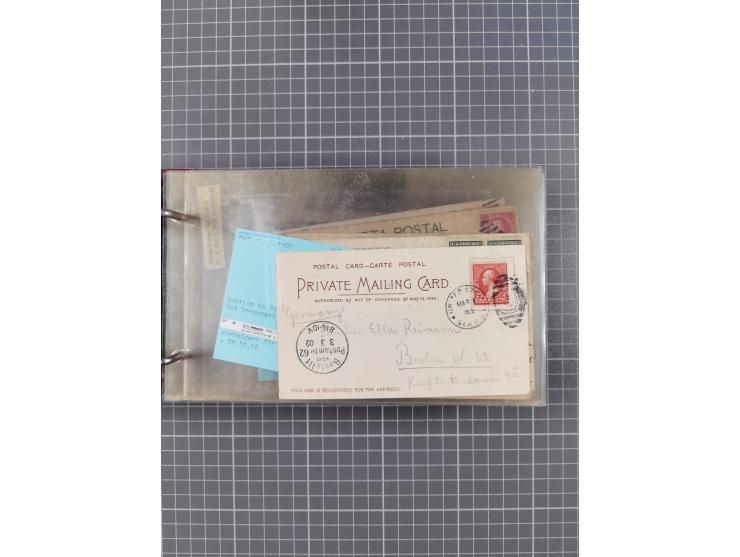 1892/1939, umfangreiche Sammlung “U.S. GERMAN SEA POST” mit ca. 400 Briefen, Karten und Ganzsachen, Schwerpunkt vor 1920 mit 