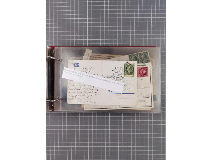 1892/1939, umfangreiche Sammlung “U.S. GERMAN SEA POST” mit ca. 400 Briefen, Karten und Ganzsachen, Schwerpunkt vor 1920 mit 