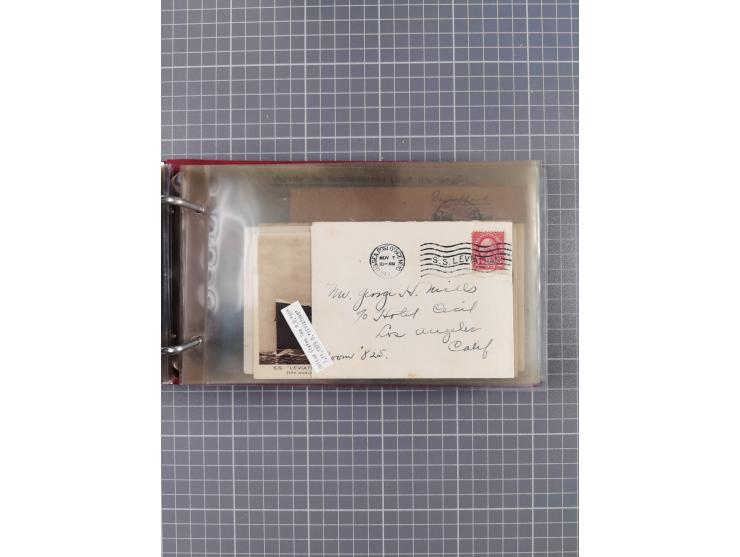 1892/1939, umfangreiche Sammlung “U.S. GERMAN SEA POST” mit ca. 400 Briefen, Karten und Ganzsachen, Schwerpunkt vor 1920 mit 