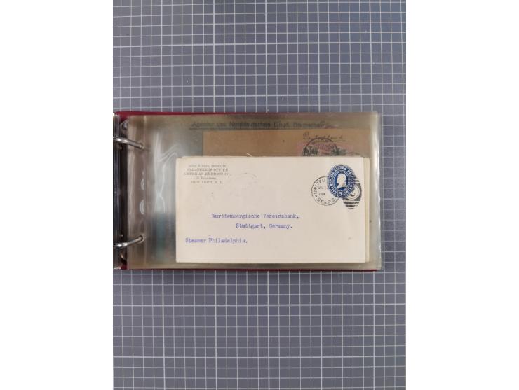 1892/1939, umfangreiche Sammlung “U.S. GERMAN SEA POST” mit ca. 400 Briefen, Karten und Ganzsachen, Schwerpunkt vor 1920 mit 