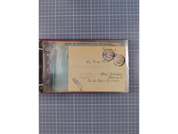 1892/1939, umfangreiche Sammlung “U.S. GERMAN SEA POST” mit ca. 400 Briefen, Karten und Ganzsachen, Schwerpunkt vor 1920 mit 