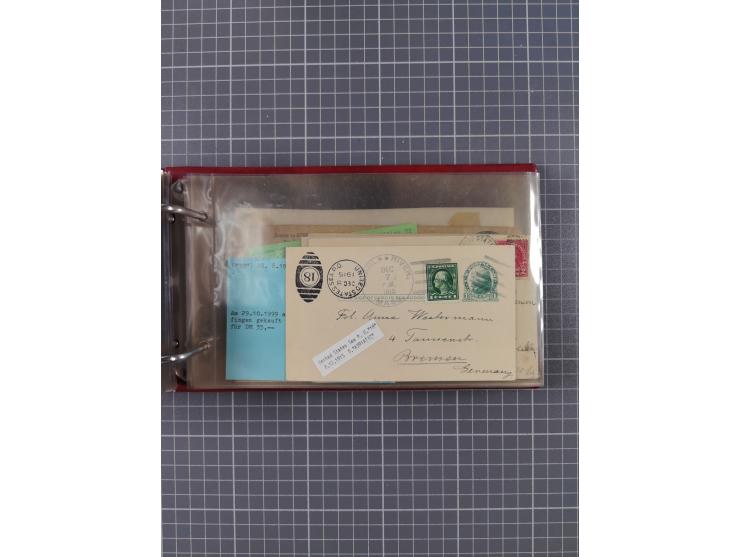 1892/1939, umfangreiche Sammlung “U.S. GERMAN SEA POST” mit ca. 400 Briefen, Karten und Ganzsachen, Schwerpunkt vor 1920 mit 