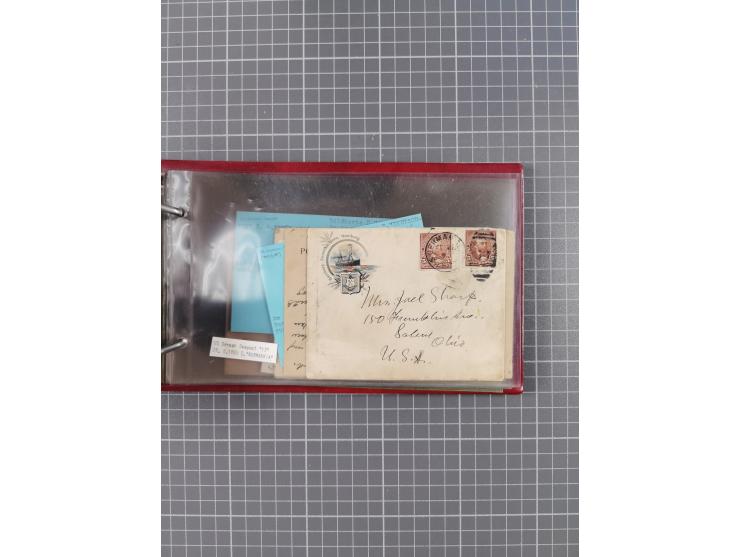 1892/1939, umfangreiche Sammlung “U.S. GERMAN SEA POST” mit ca. 400 Briefen, Karten und Ganzsachen, Schwerpunkt vor 1920 mit 