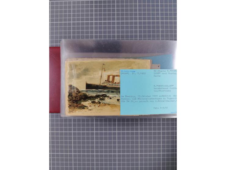 1892/1939, umfangreiche Sammlung “U.S. GERMAN SEA POST” mit ca. 400 Briefen, Karten und Ganzsachen, Schwerpunkt vor 1920 mit 