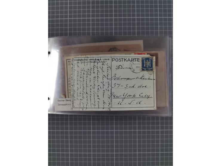 1892/1939, umfangreiche Sammlung “U.S. GERMAN SEA POST” mit ca. 400 Briefen, Karten und Ganzsachen, Schwerpunkt vor 1920 mit 