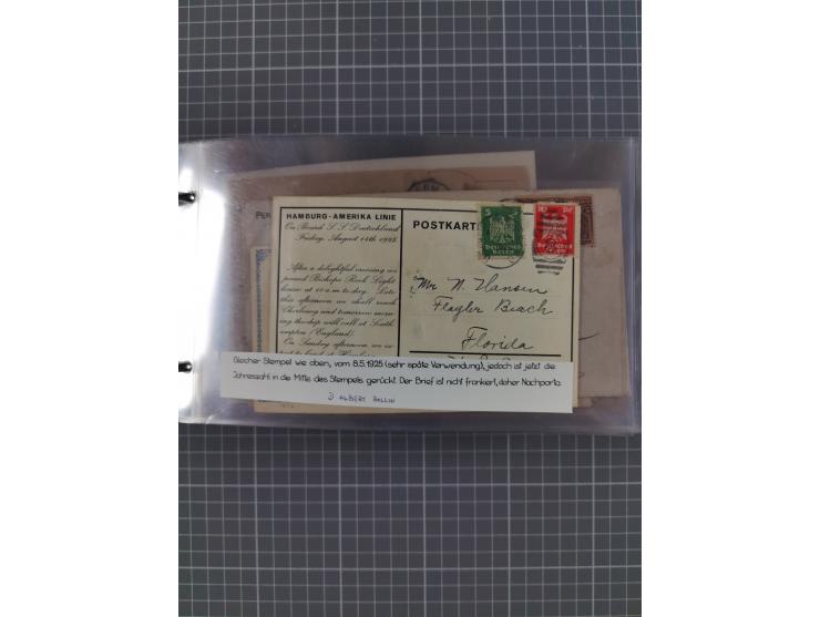 1892/1939, umfangreiche Sammlung “U.S. GERMAN SEA POST” mit ca. 400 Briefen, Karten und Ganzsachen, Schwerpunkt vor 1920 mit 