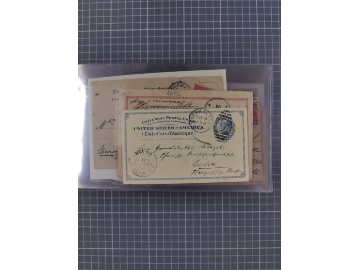 1892/1939, umfangreiche Sammlung “U.S. GERMAN SEA POST” mit ca. 400 Briefen, Karten und Ganzsachen, Schwerpunkt vor 1920 mit 