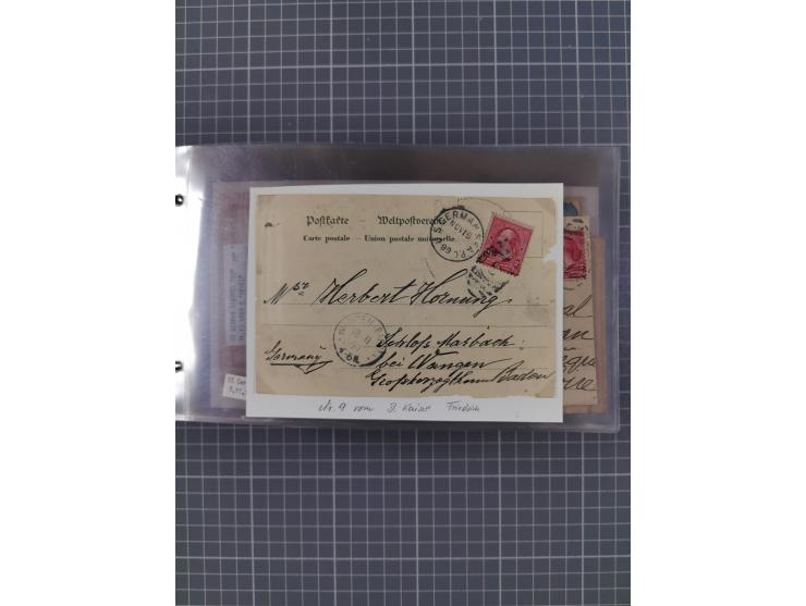 1892/1939, umfangreiche Sammlung “U.S. GERMAN SEA POST” mit ca. 400 Briefen, Karten und Ganzsachen, Schwerpunkt vor 1920 mit 