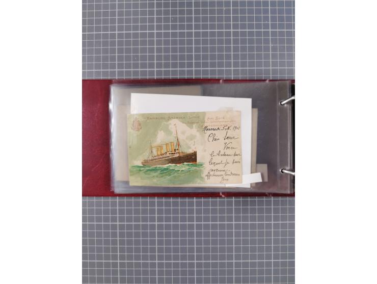 1892/1939, umfangreiche Sammlung “U.S. GERMAN SEA POST” mit ca. 400 Briefen, Karten und Ganzsachen, Schwerpunkt vor 1920 mit 