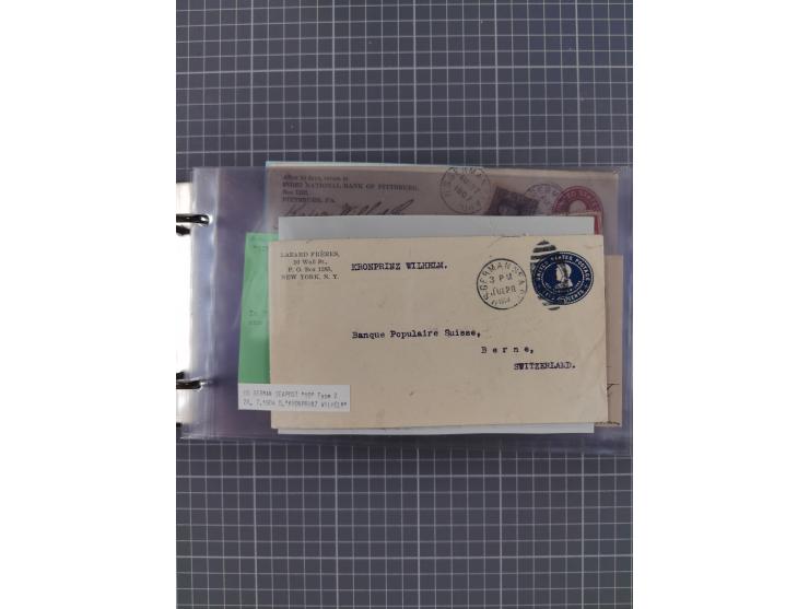 1892/1939, umfangreiche Sammlung “U.S. GERMAN SEA POST” mit ca. 400 Briefen, Karten und Ganzsachen, Schwerpunkt vor 1920 mit 