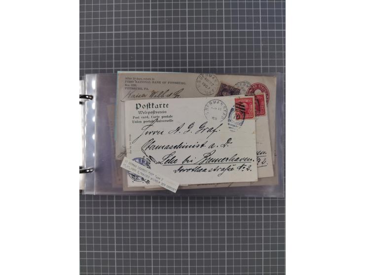 1892/1939, umfangreiche Sammlung “U.S. GERMAN SEA POST” mit ca. 400 Briefen, Karten und Ganzsachen, Schwerpunkt vor 1920 mit 
