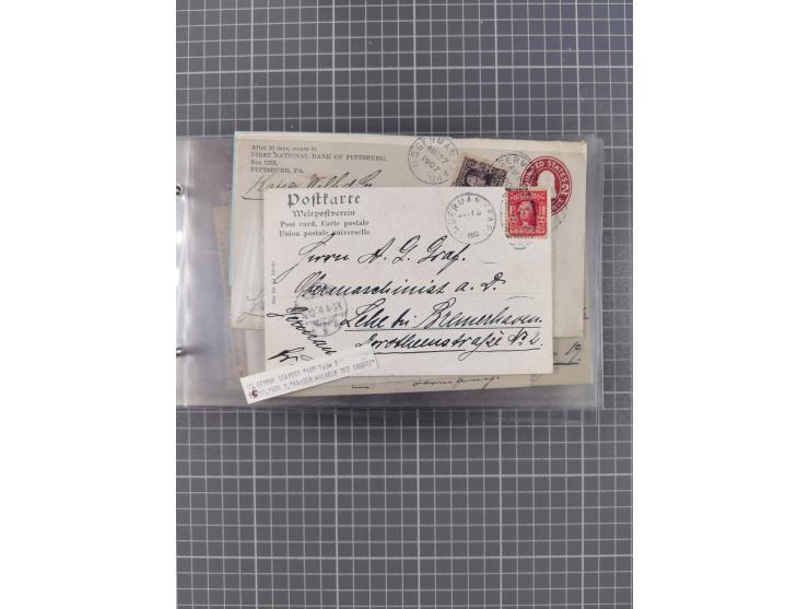 1892/1939, umfangreiche Sammlung “U.S. GERMAN SEA POST” mit ca. 400 Briefen, Karten und Ganzsachen, Schwerpunkt vor 1920 mit 