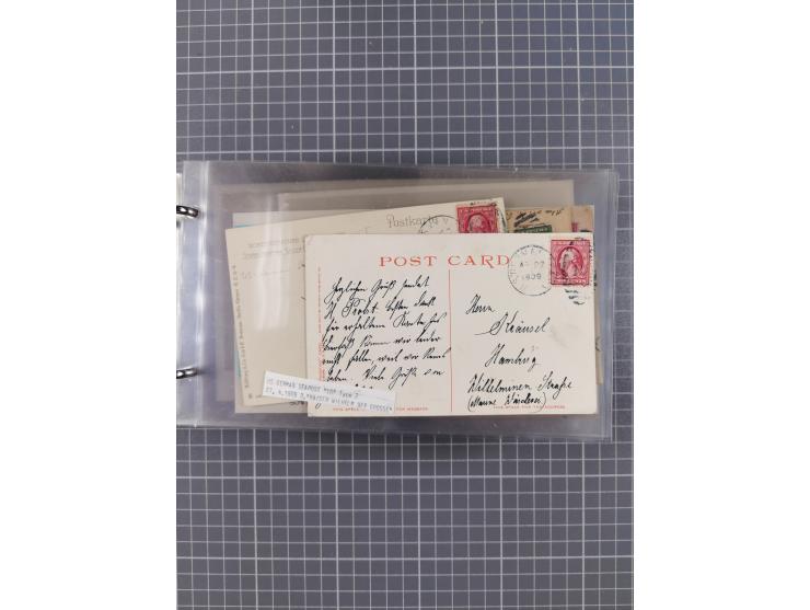 1892/1939, umfangreiche Sammlung “U.S. GERMAN SEA POST” mit ca. 400 Briefen, Karten und Ganzsachen, Schwerpunkt vor 1920 mit 
