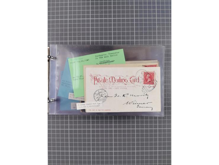 1892/1939, umfangreiche Sammlung “U.S. GERMAN SEA POST” mit ca. 400 Briefen, Karten und Ganzsachen, Schwerpunkt vor 1920 mit 