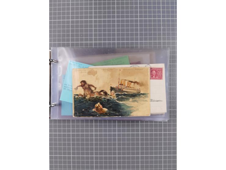 1892/1939, umfangreiche Sammlung “U.S. GERMAN SEA POST” mit ca. 400 Briefen, Karten und Ganzsachen, Schwerpunkt vor 1920 mit 