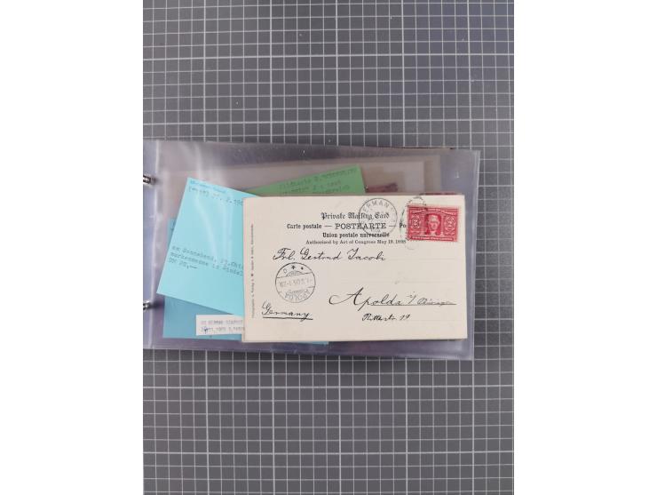 1892/1939, umfangreiche Sammlung “U.S. GERMAN SEA POST” mit ca. 400 Briefen, Karten und Ganzsachen, Schwerpunkt vor 1920 mit 