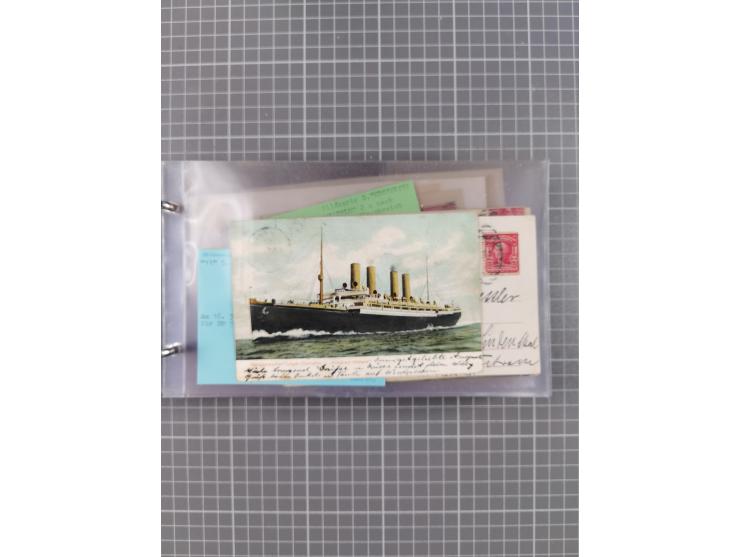 1892/1939, umfangreiche Sammlung “U.S. GERMAN SEA POST” mit ca. 400 Briefen, Karten und Ganzsachen, Schwerpunkt vor 1920 mit 
