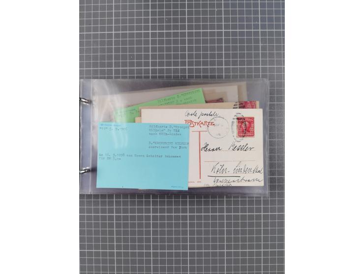 1892/1939, umfangreiche Sammlung “U.S. GERMAN SEA POST” mit ca. 400 Briefen, Karten und Ganzsachen, Schwerpunkt vor 1920 mit 