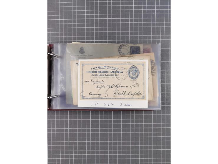 1892/1939, umfangreiche Sammlung “U.S. GERMAN SEA POST” mit ca. 400 Briefen, Karten und Ganzsachen, Schwerpunkt vor 1920 mit 