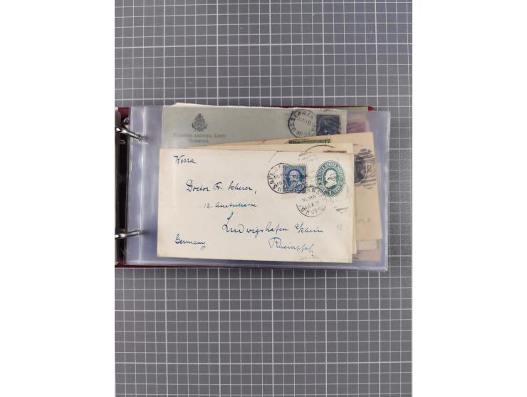 1892/1939, umfangreiche Sammlung “U.S. GERMAN SEA POST” mit ca. 400 Briefen, Karten und Ganzsachen, Schwerpunkt vor 1920 mit 