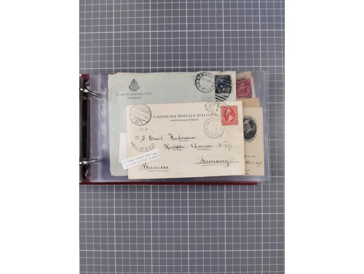 1892/1939, umfangreiche Sammlung “U.S. GERMAN SEA POST” mit ca. 400 Briefen, Karten und Ganzsachen, Schwerpunkt vor 1920 mit 