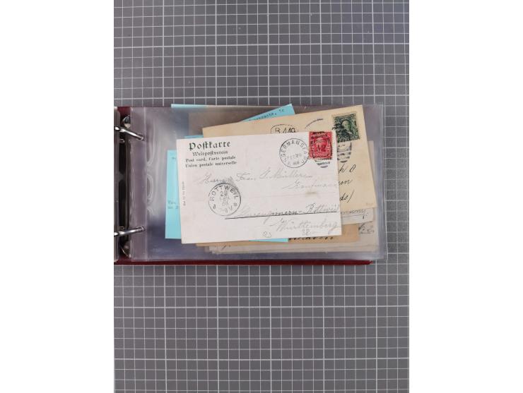 1892/1939, umfangreiche Sammlung “U.S. GERMAN SEA POST” mit ca. 400 Briefen, Karten und Ganzsachen, Schwerpunkt vor 1920 mit 