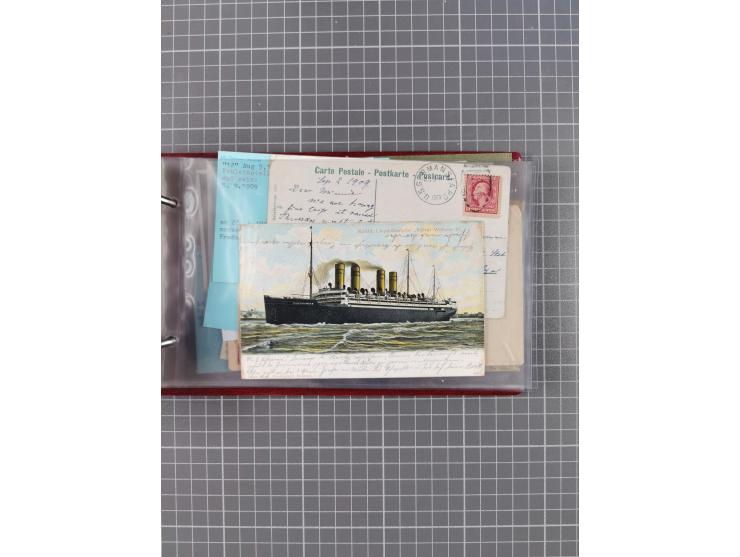 1892/1939, umfangreiche Sammlung “U.S. GERMAN SEA POST” mit ca. 400 Briefen, Karten und Ganzsachen, Schwerpunkt vor 1920 mit 