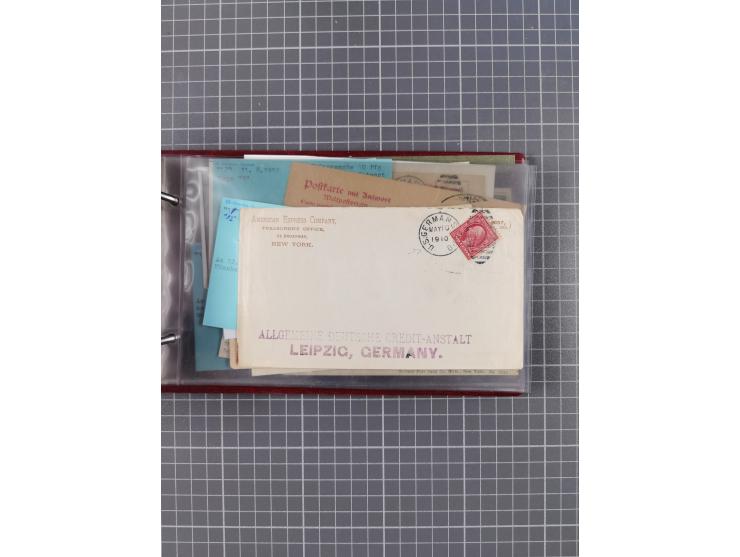 1892/1939, umfangreiche Sammlung “U.S. GERMAN SEA POST” mit ca. 400 Briefen, Karten und Ganzsachen, Schwerpunkt vor 1920 mit 