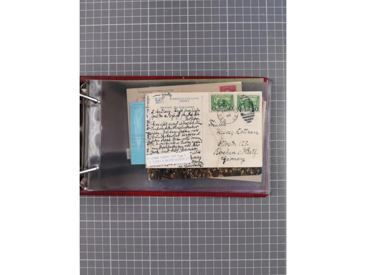 1892/1939, umfangreiche Sammlung “U.S. GERMAN SEA POST” mit ca. 400 Briefen, Karten und Ganzsachen, Schwerpunkt vor 1920 mit 