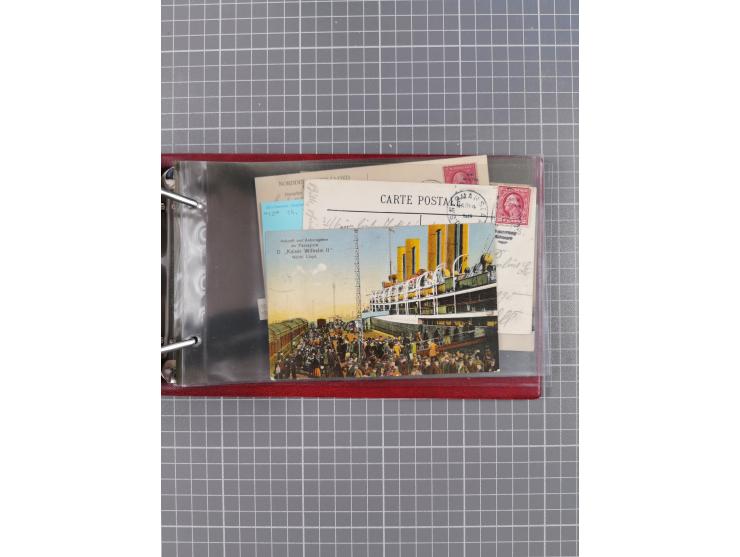 1892/1939, umfangreiche Sammlung “U.S. GERMAN SEA POST” mit ca. 400 Briefen, Karten und Ganzsachen, Schwerpunkt vor 1920 mit 