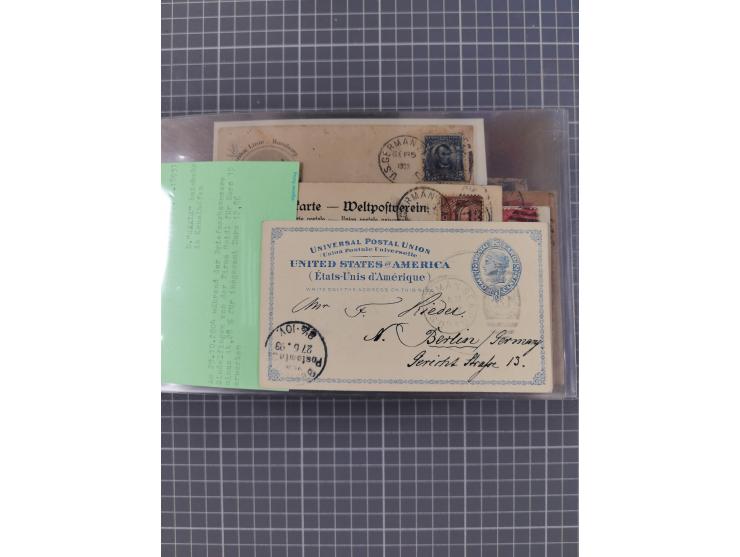 1892/1939, umfangreiche Sammlung “U.S. GERMAN SEA POST” mit ca. 400 Briefen, Karten und Ganzsachen, Schwerpunkt vor 1920 mit 