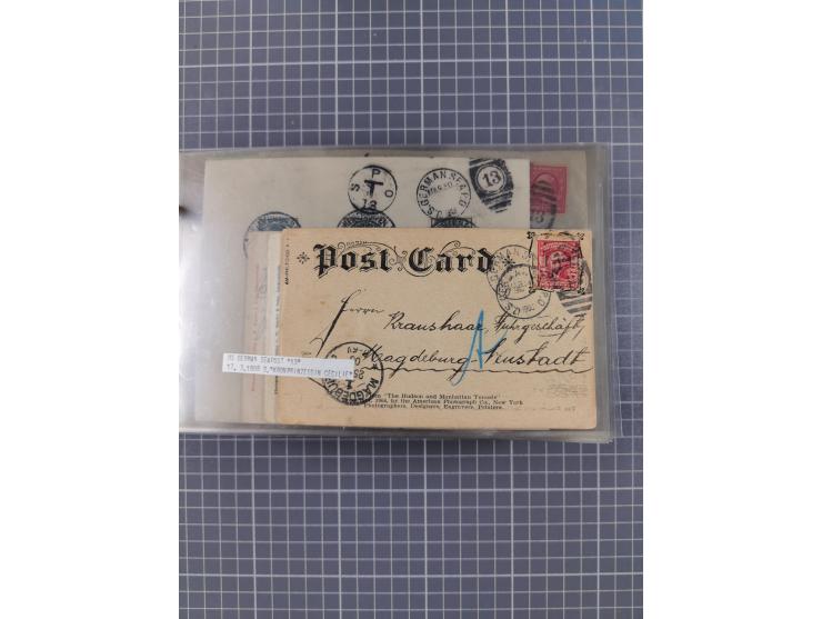 1892/1939, umfangreiche Sammlung “U.S. GERMAN SEA POST” mit ca. 400 Briefen, Karten und Ganzsachen, Schwerpunkt vor 1920 mit 