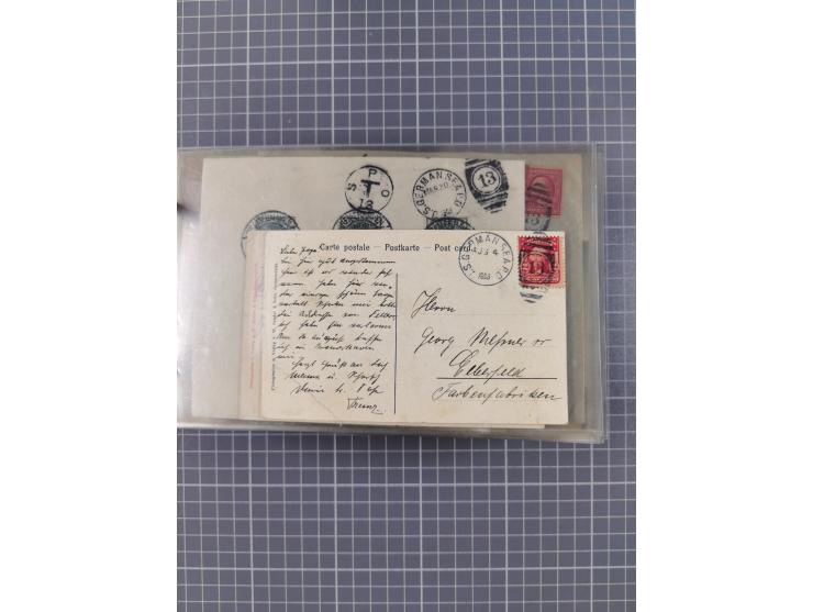 1892/1939, umfangreiche Sammlung “U.S. GERMAN SEA POST” mit ca. 400 Briefen, Karten und Ganzsachen, Schwerpunkt vor 1920 mit 