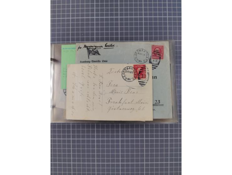1892/1939, umfangreiche Sammlung “U.S. GERMAN SEA POST” mit ca. 400 Briefen, Karten und Ganzsachen, Schwerpunkt vor 1920 mit 
